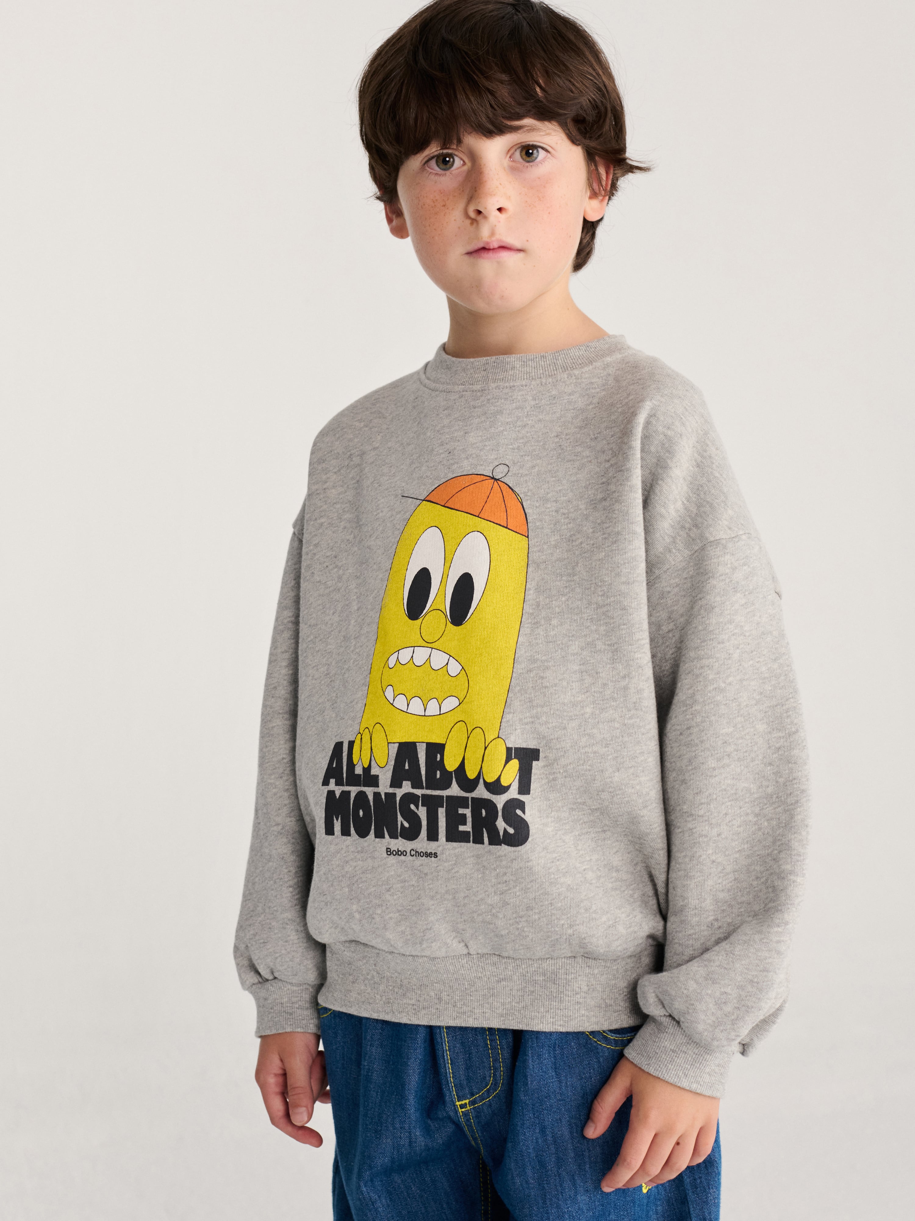 26AW】BOBOCHOSES(ボボショーズ)Bigtooth Lemon sweatshirt(2-3y/4-5y