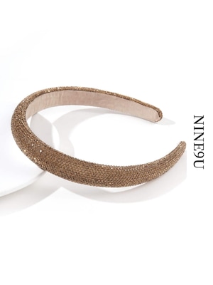 rhinestone metallic luxury headband 2color【NINE-S7257】