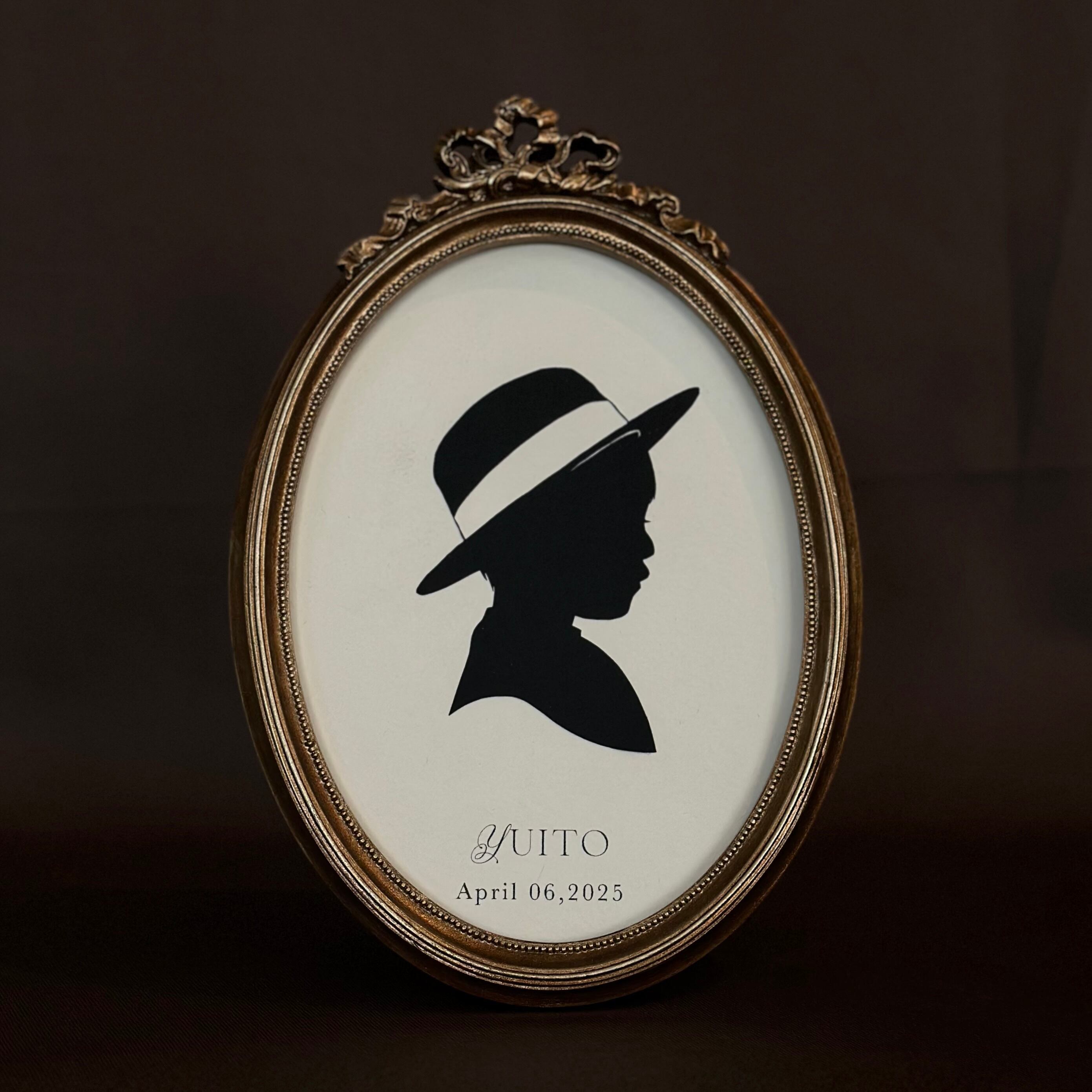 Silhouette Frame|ゴールドオーバル