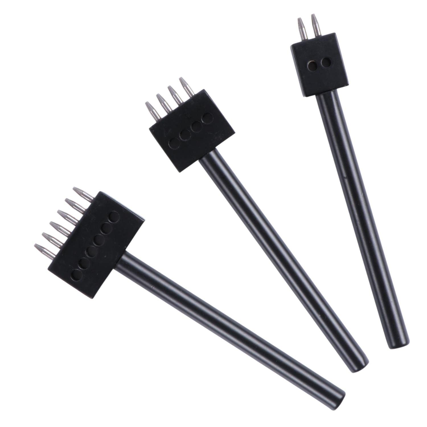 【特価処分】丸目打ち 【 レザークラフト 工具 】 目打ち 手芸 【3本セット / 4mm・5mm・6mmの3サイズ】 革細工 セット 【RIKACHAN CHI】 (5mm)