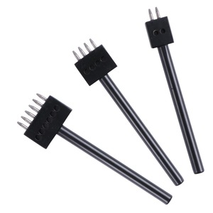 【特価処分】丸目打ち 【 レザークラフト 工具 】 目打ち 手芸 【3本セット / 4mm・5mm・6mmの3サイズ】 革細工 セット 【RIKACHAN CHI】 (5mm)