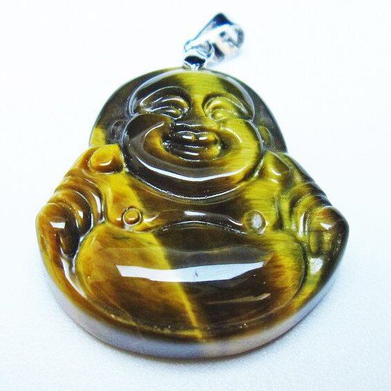 イエロータイガーアイ ペンダント 布袋様 タイガーアイ 一点物 メール便可 [M便 1/20] 112-11463