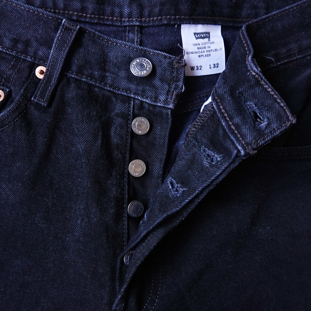 LEVIS 501 black denim