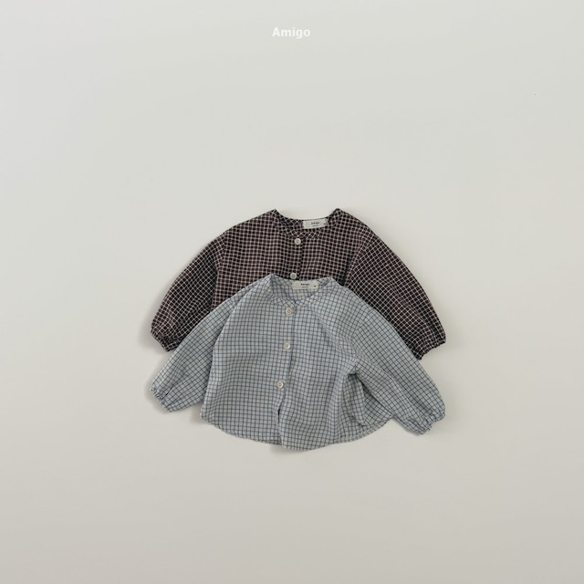 【取寄】amigo|square shirring shirt|スクエアシャーリングシャツ|XS-XL|kids|26 autumn