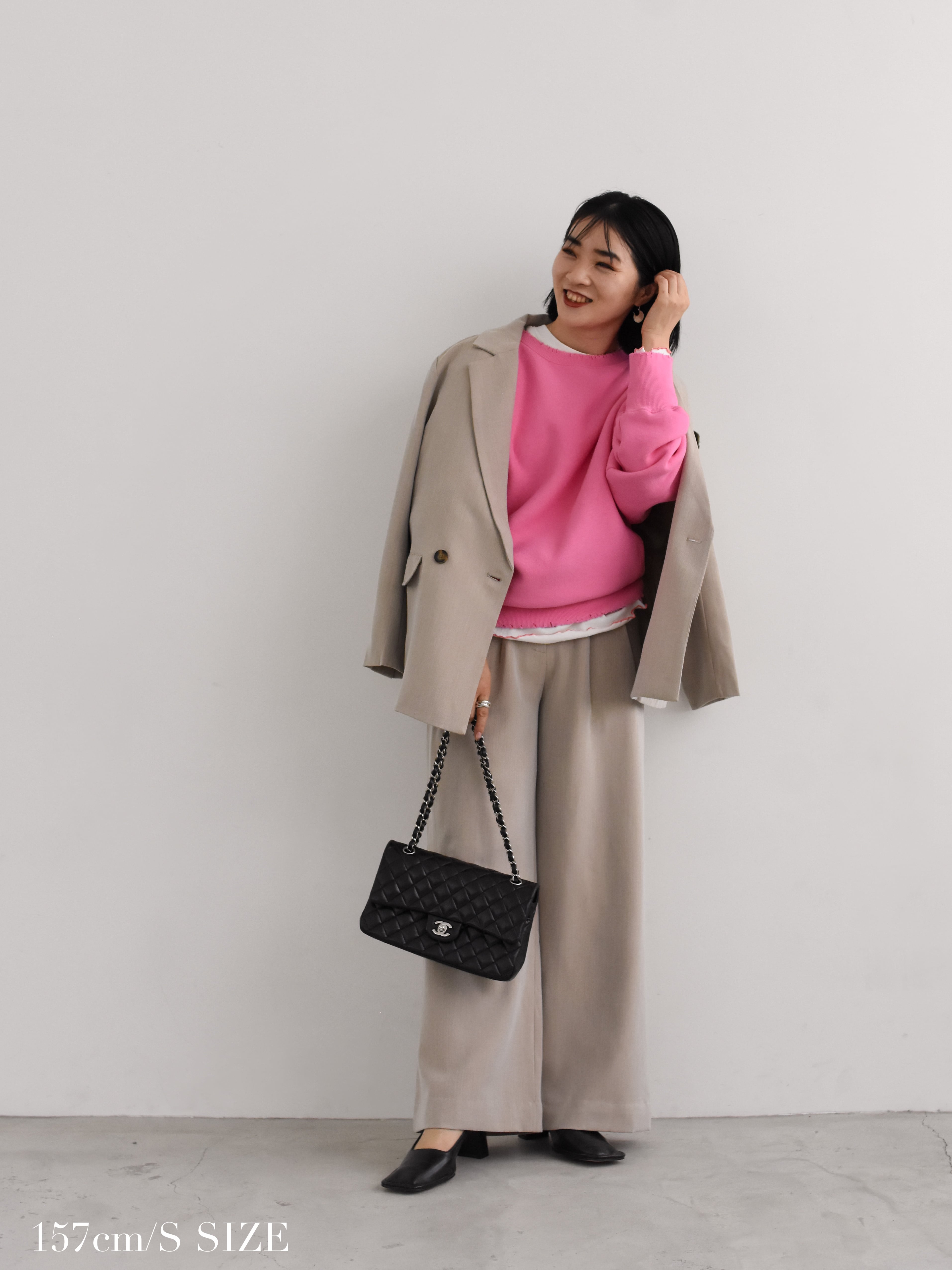 2tuck wide slacks（beige） | Katrin TOKYO