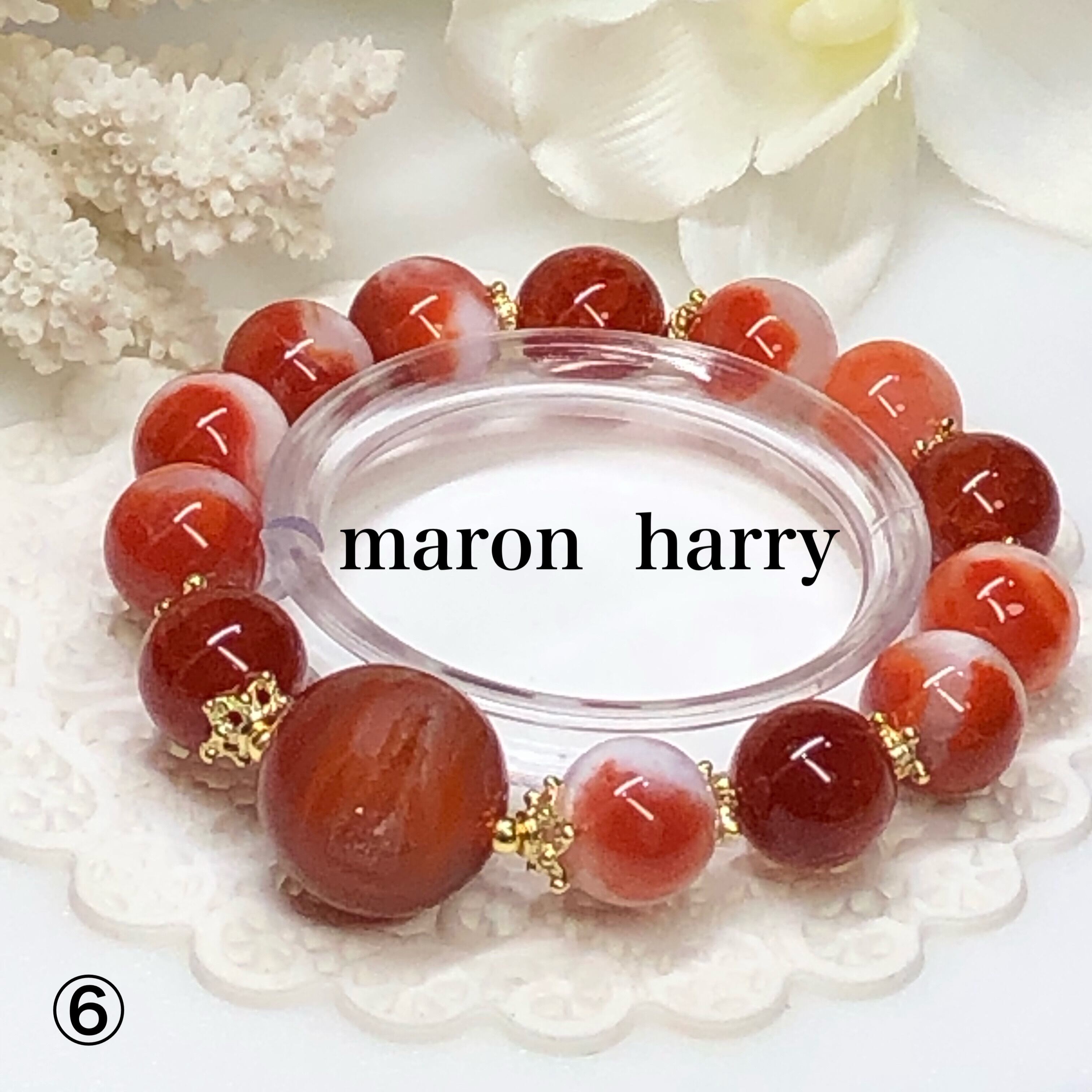 ⭐️大人気⭐️白蛇とんぼ玉・天然石ブレスレット•*¨*•.¸¸♬ | MARON