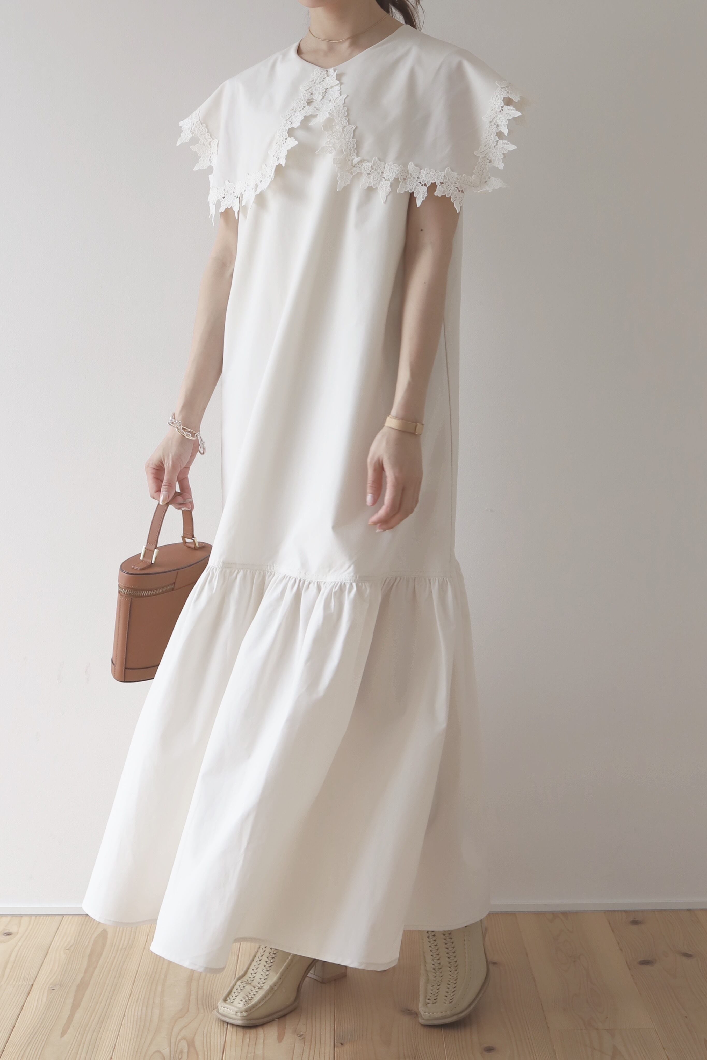 【moff time】original round lace collar one piece