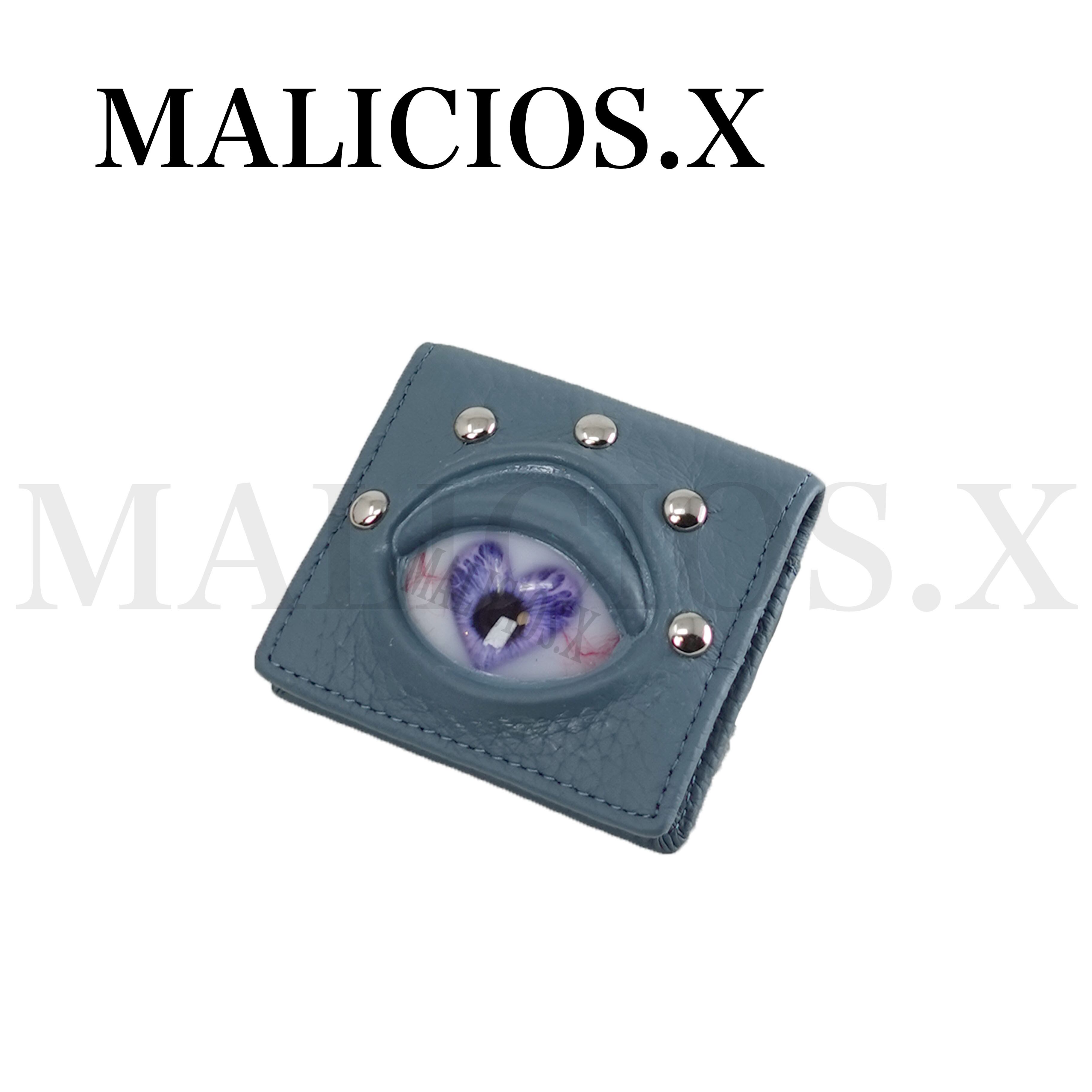 Heart Eye square coin case( BlueGray)/Violet | MALICIOUS.X