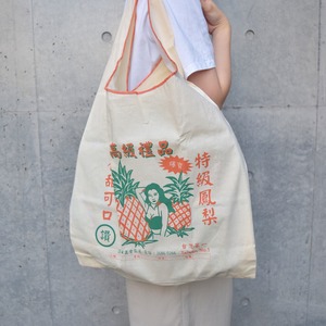 一帆布包　パイナップルエコバッグ