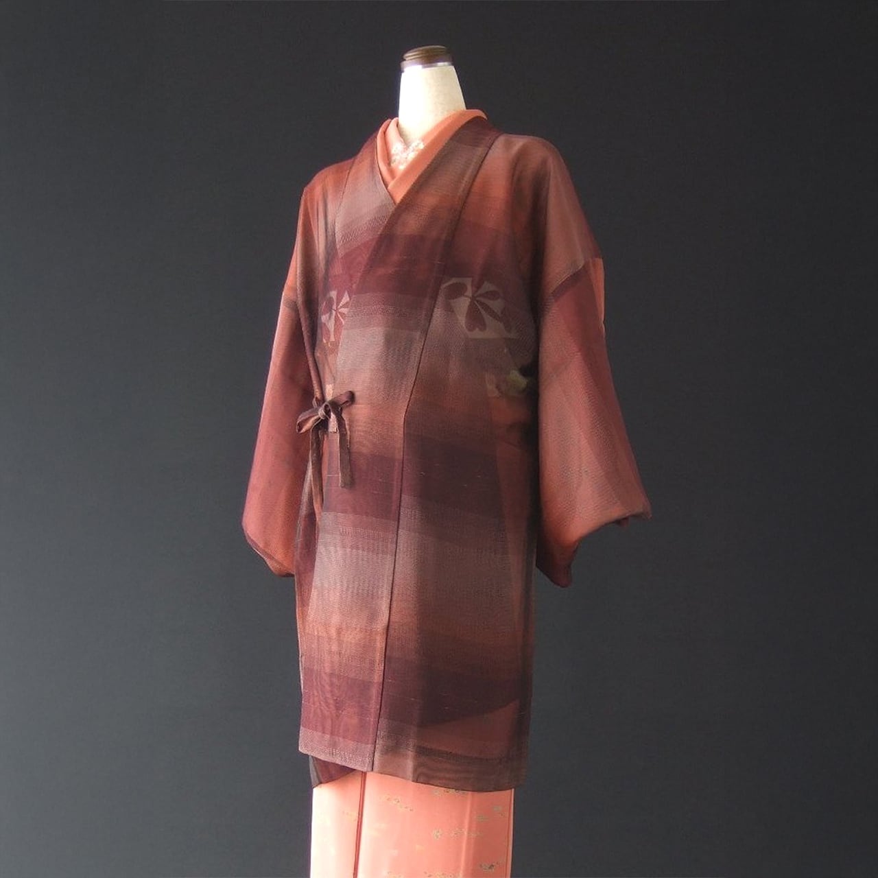 ロング道中着 紗女心シルキー段ぼかし玉糸