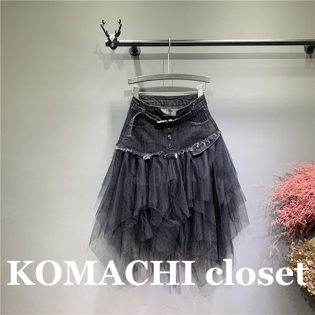 【送料無料】 スカート デニムスカート チュール カジュアル ロック 韓国 レディース  オルチャン ミニ丈 ミニ ショート ショート丈 切り替えデザイン ドッキング デニム ブルーデニム ツーピース かわいい 大人可愛い きれいめ シンプル カジュアル おしゃれ お洒落 大人可愛い 大人女子 こなれ感 キュート 主役級 存在感 抜け感 無地 春 夏 秋 冬 オールシーズン  10代 20代 30代 オフィス ビジネス OL 通勤  通学 デート  女子会 お泊まり 休日 イベント