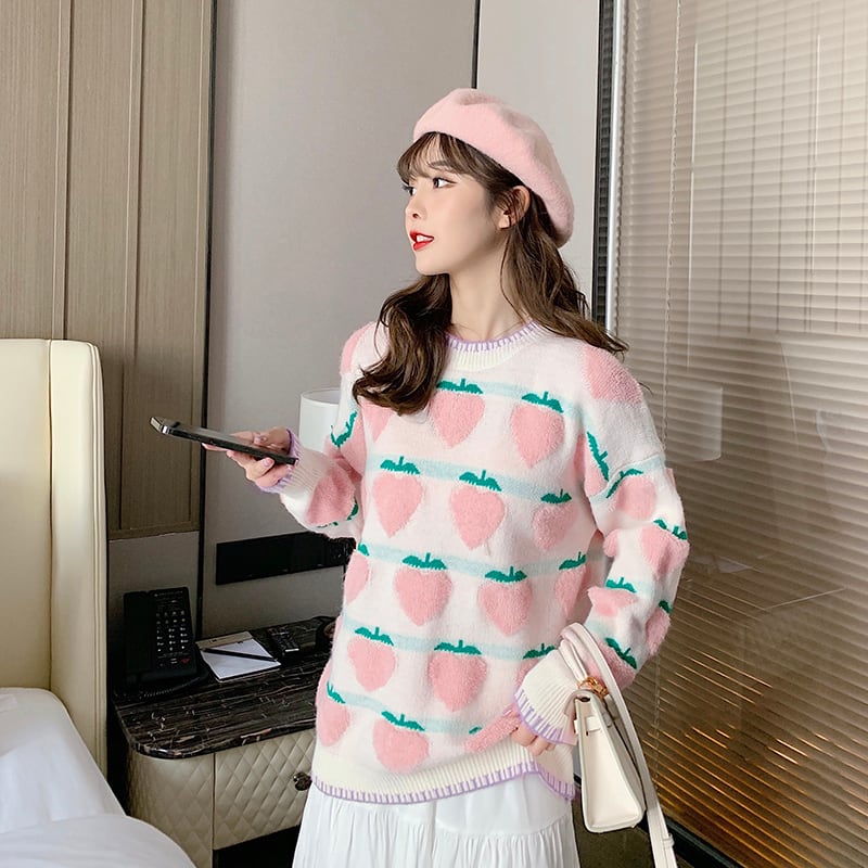 セーター ジャケット スタイルオータムウィンタールーズスタンダードニットトップス レトロ 秋物 冬物 1号婦人46849188474