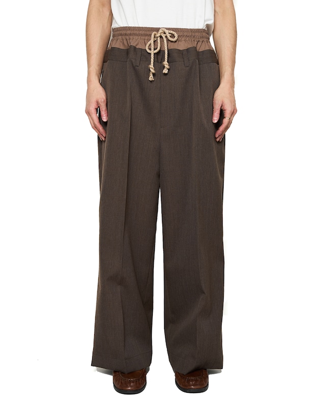 refomed "FRESH MAN WOOL PANTS〔BROWN〕"