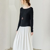 Robe Contrast Maxi Dress F0554