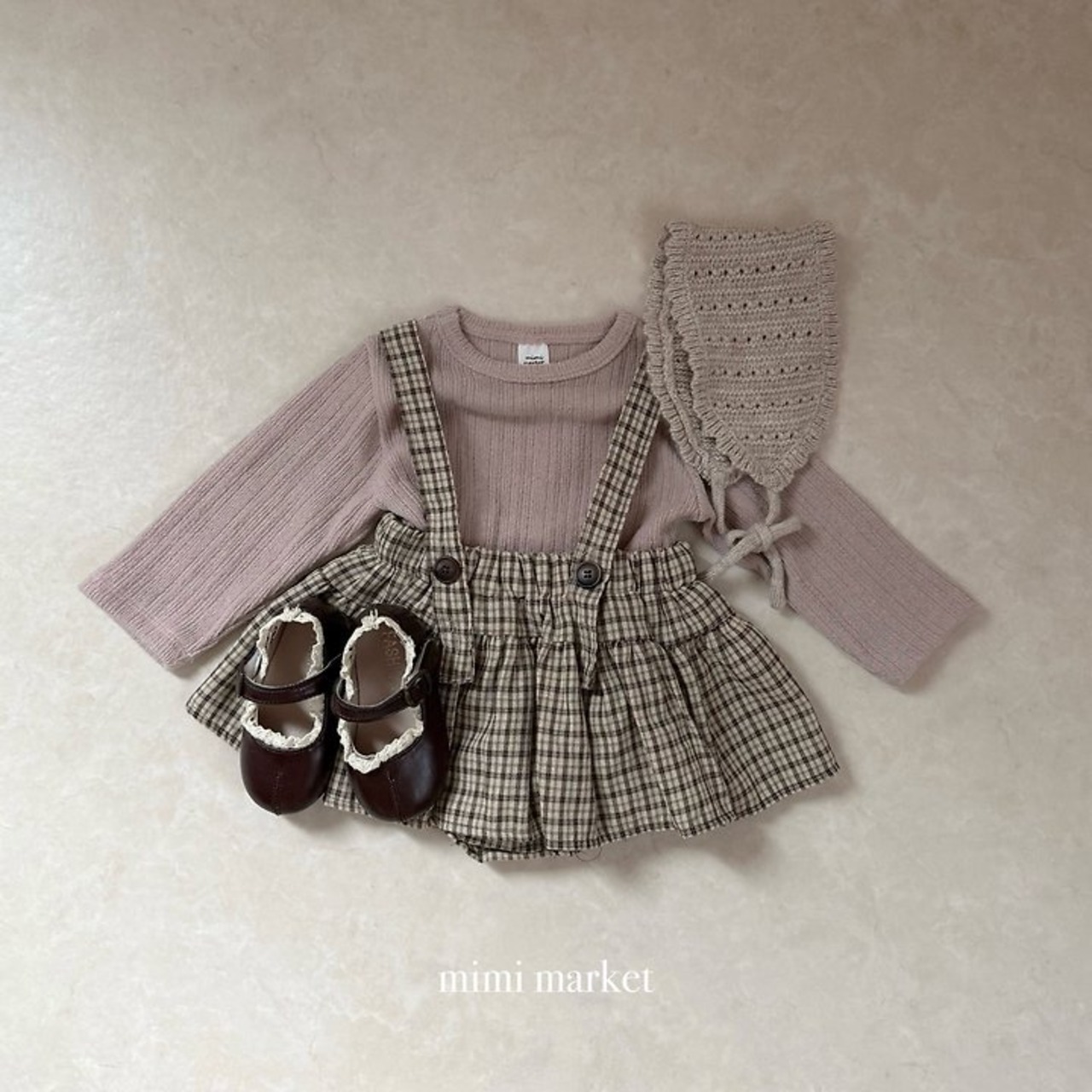 韓国子供服 / mimimarket / 26Autumn / ヒルトンリブT / 秋服 *S~L *