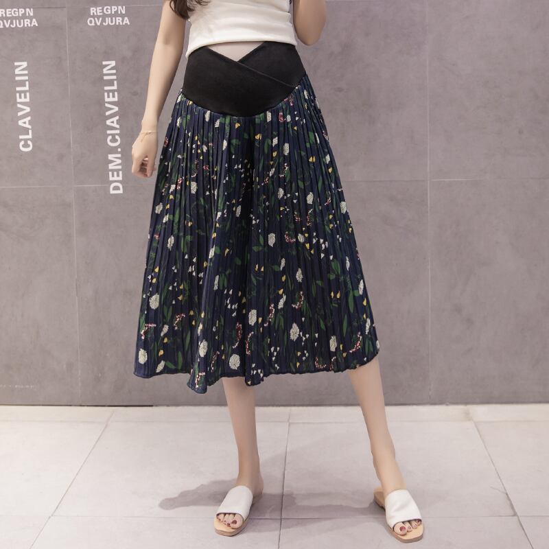 【新作】【送料無料】 ワイドレッグルーズマタニティカプリパンツサマーアクロスVベリーショートパンツ服妊婦プリントシフォン妊娠スカート 夏物 ワイドパンツ AL expec358152186082