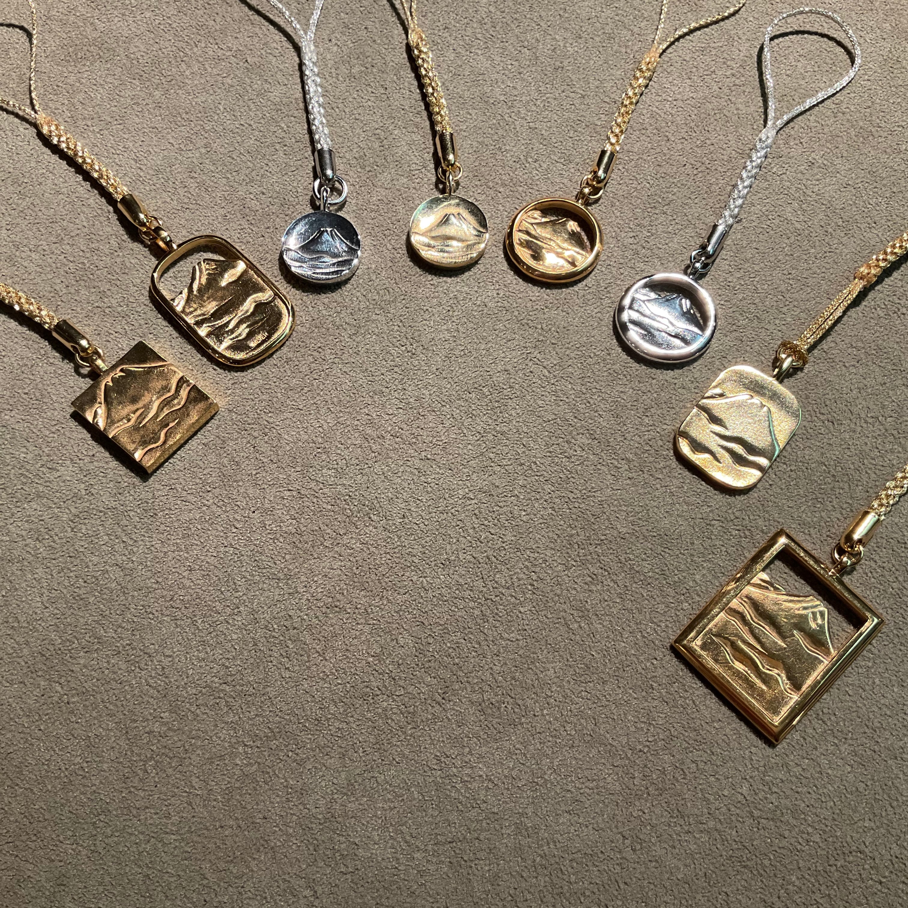 富士山 Round Key holder Chain strap SilverJewelry 世界遺産 MtFuji