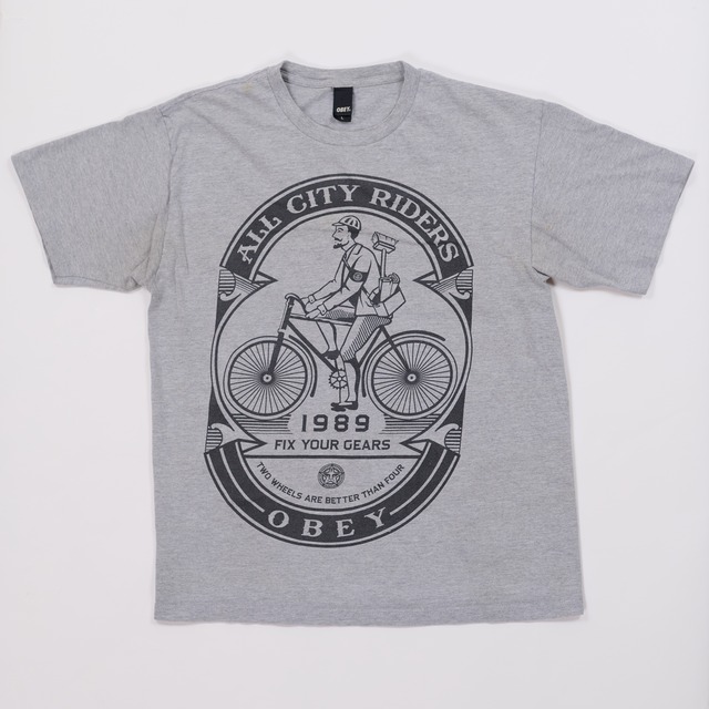 古着 オベイオール OBEY ALL CITY RIDERS Tシャツ