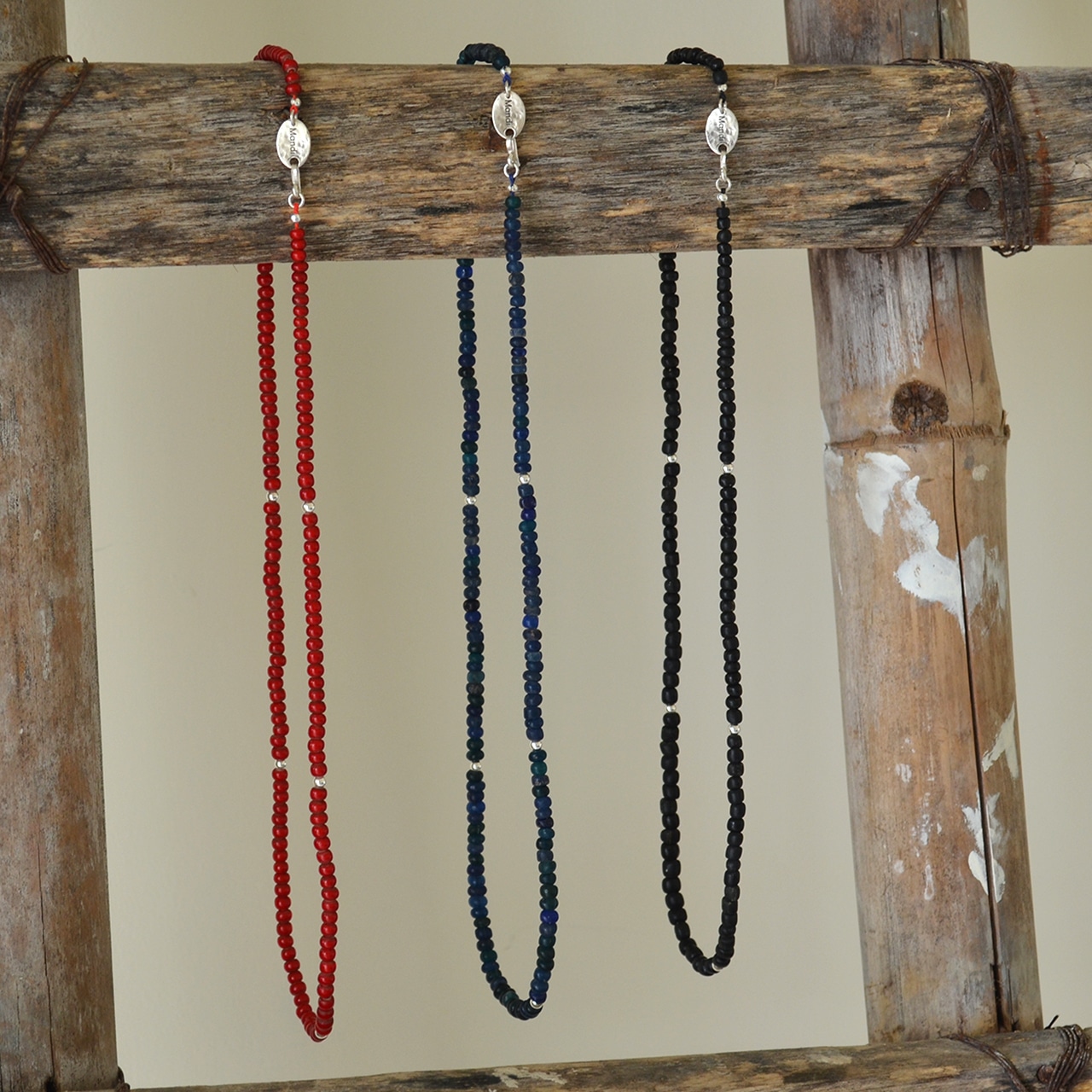 Mandi/マンディ Antique Beads Necklace(60cm)(Red)