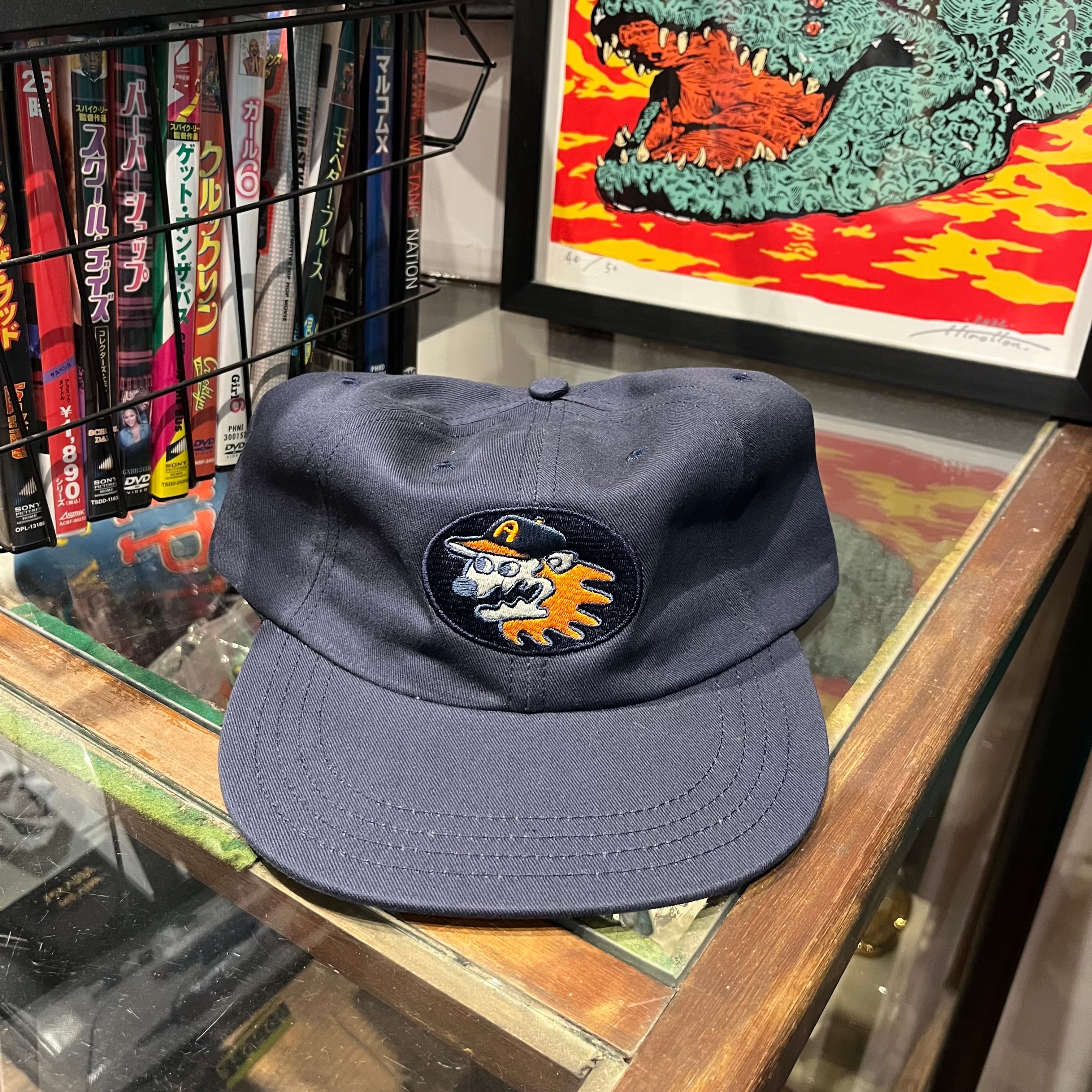 昭和45年製 ネイビーキャップ 日本毛織とミニチュア帽子 cooperstown cap エリアゼロヨンイチイチ navy オリジナルキャップ