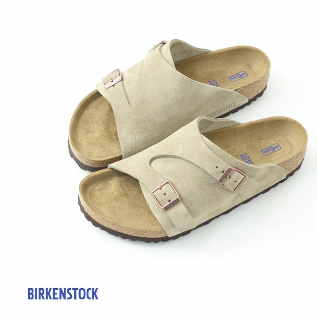 BIRKENSTOCK [ビルケンシュトック正規販売店] ZURICH SOFT FOOTBED TAUPE [GC1009532] 本革 ベロア【ワイズ レギュラータイプ】チューリッヒ タープ スウェード MEN'S [2021SS]