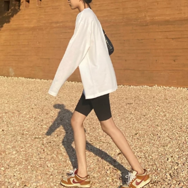 【クルーネック無地長袖Tシャツ 】P00367