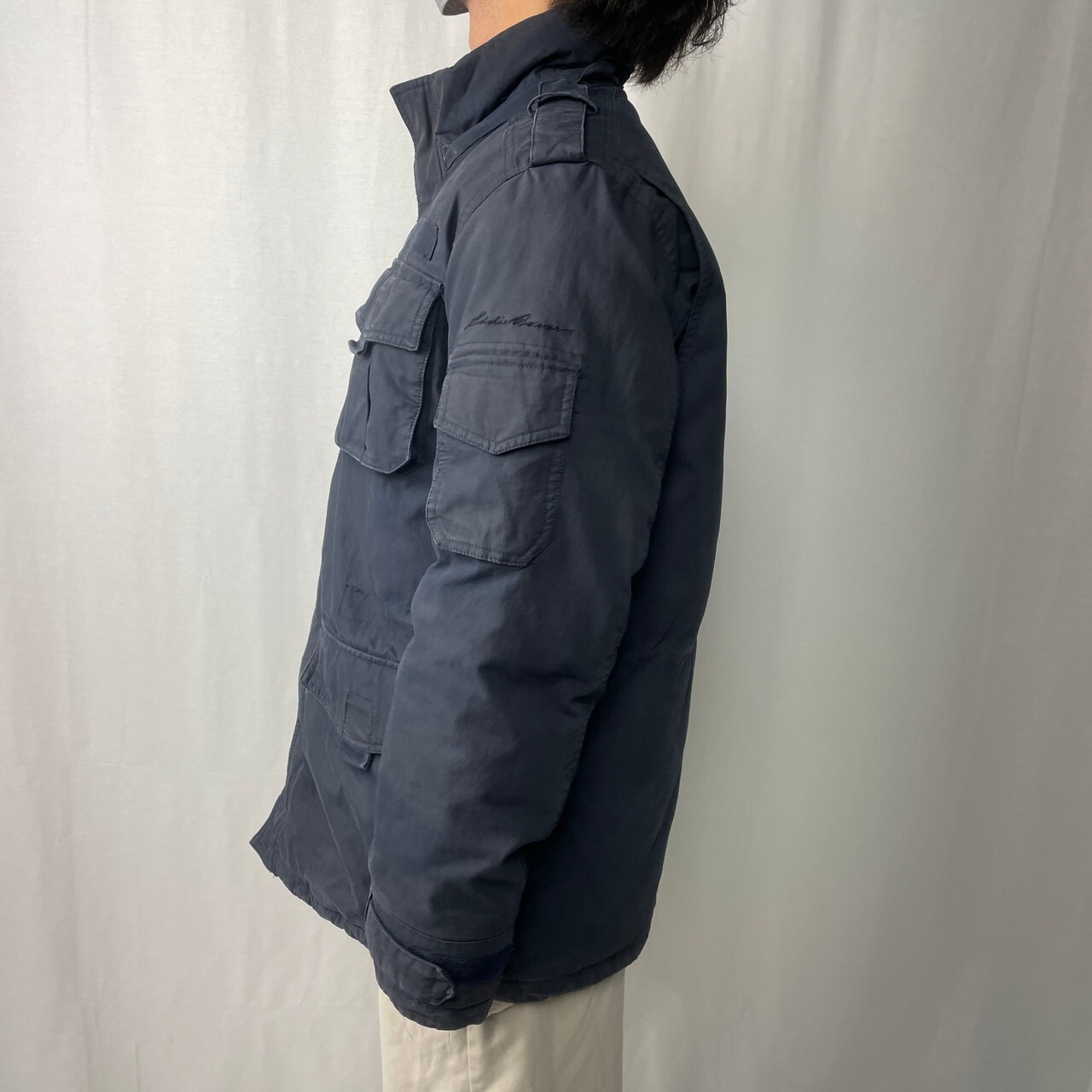 Eddie Bauer エディーバウアー グースダウンジャケット サンフェード M  
