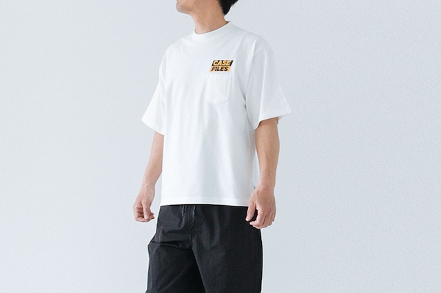 ORGANIC COTTON JERSEY - CREW NECK POCKET SHORT SLEEVE TEE : オーガニックコットン天竺 - " CASE FILES "ポケット半袖TEE