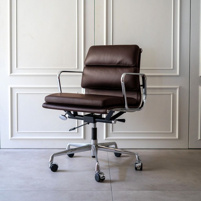 Management Soft Pad Chair Darkbrown / マネイジメント ソフトパッド チェア ダークブラウン アルミナムチェア K02004HL
