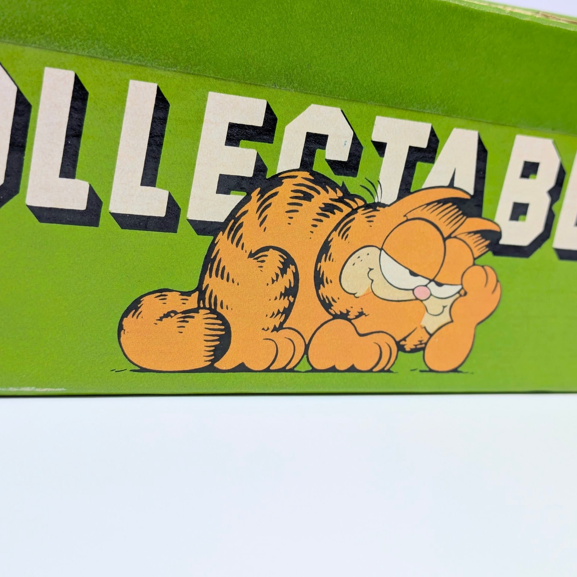 ☆ VINTAGE 1980年代初期 ☆【 Garfield ( ガーフィールド ) 】『 GARFIELD COLLECTABLES 』 収納箱 / ディスプレイボックス / お道具箱 / ステーショナリー 〚アメリカン雑貨 アメトイ〛