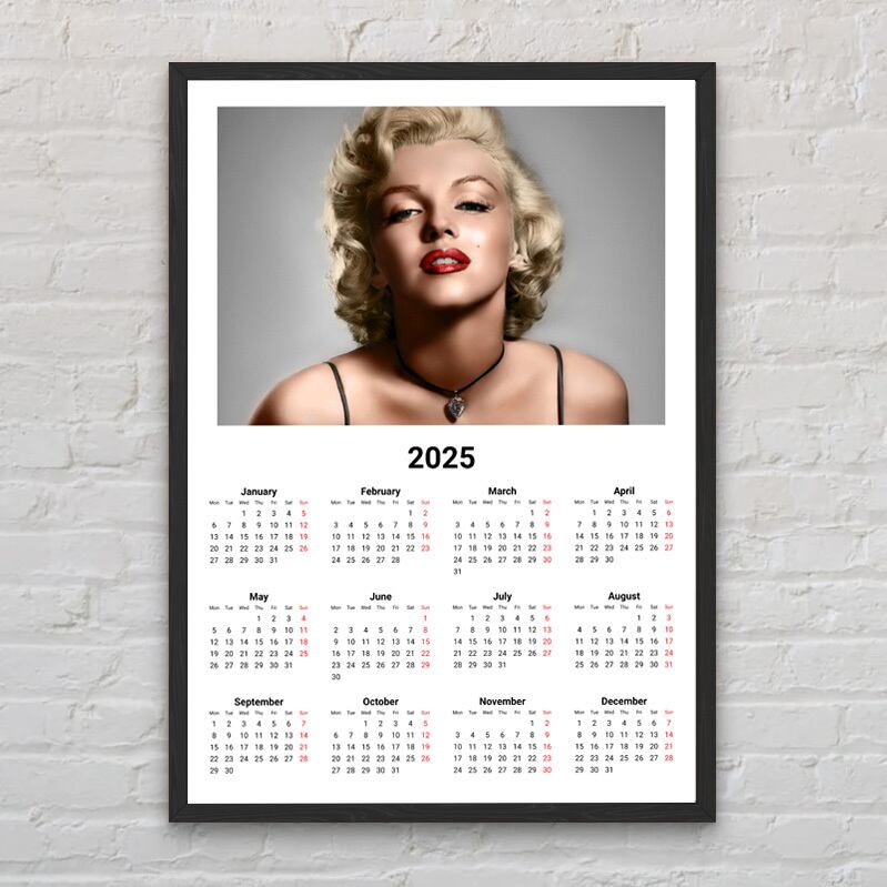 5-Marilyn Monroe マリリン・モンロー A4額装付 フレーム付 ポスター