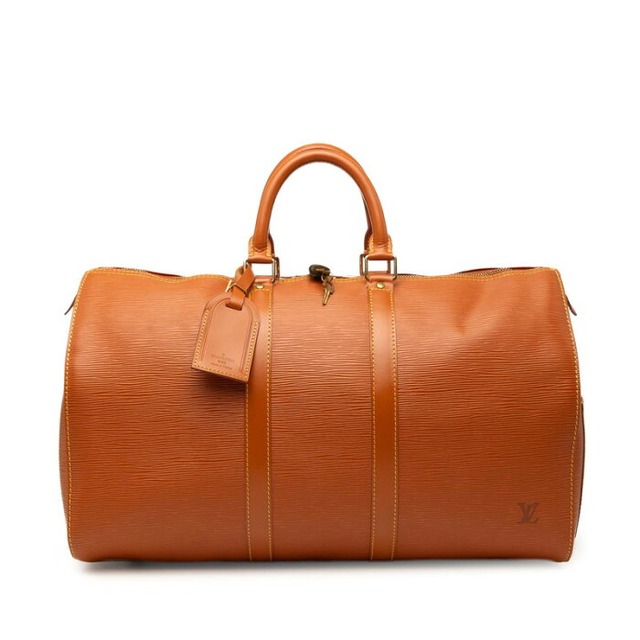 ルイ ヴィトン エピ キーポル45 ボストンバッグ トラベルバッグ M42978 ジパングゴールド ブラウン レザー レディース LOUIS VUITTON 【中古】