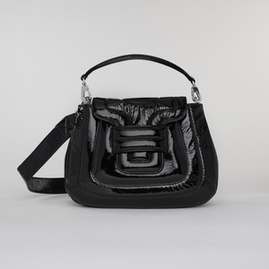 PIERRE HARDY  ALPHA PAD HANDBAG PATENT BLACK