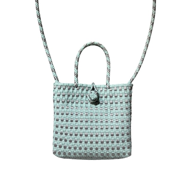 2WAY SHOULDER BAG - DOT / MINT × SILVER
