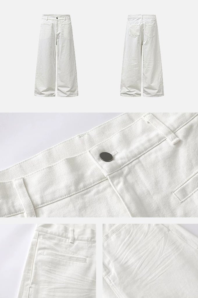 ワイドシルエットホワイトデニムパンツ / Wide Silhouette White Denim