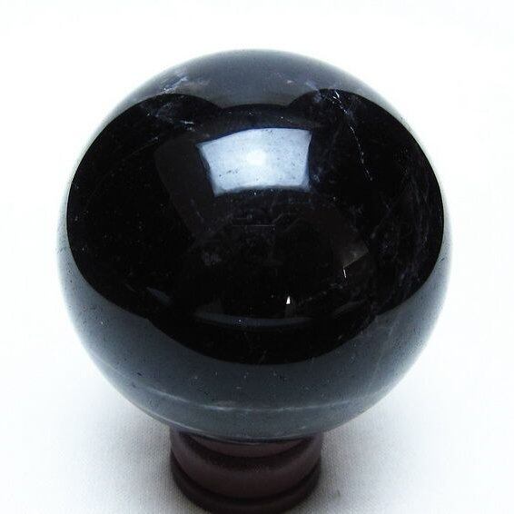 モリオン スフィア 黒水晶 丸玉 53mm 置物 原石 一点物 151-10388