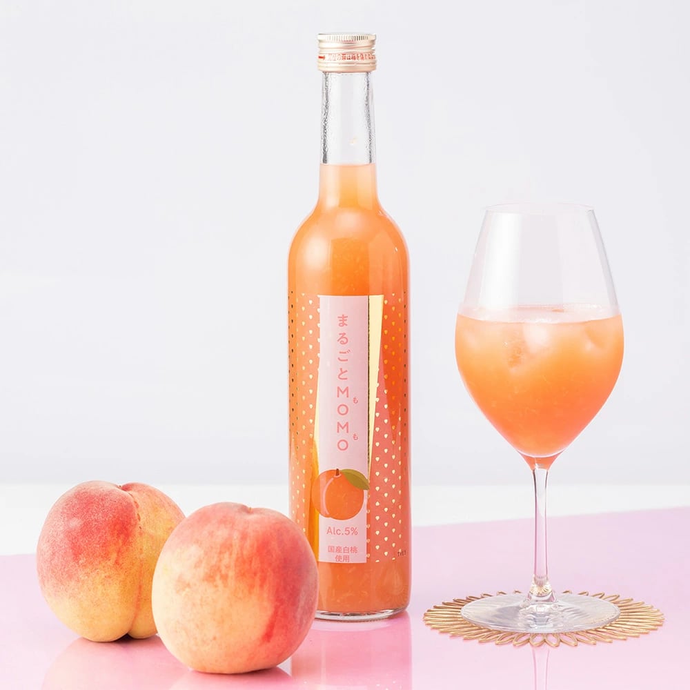 まるごとMOMO リキュール 甘口 桃のお酒 Alc.5％ 500ml】 奈良 北岡