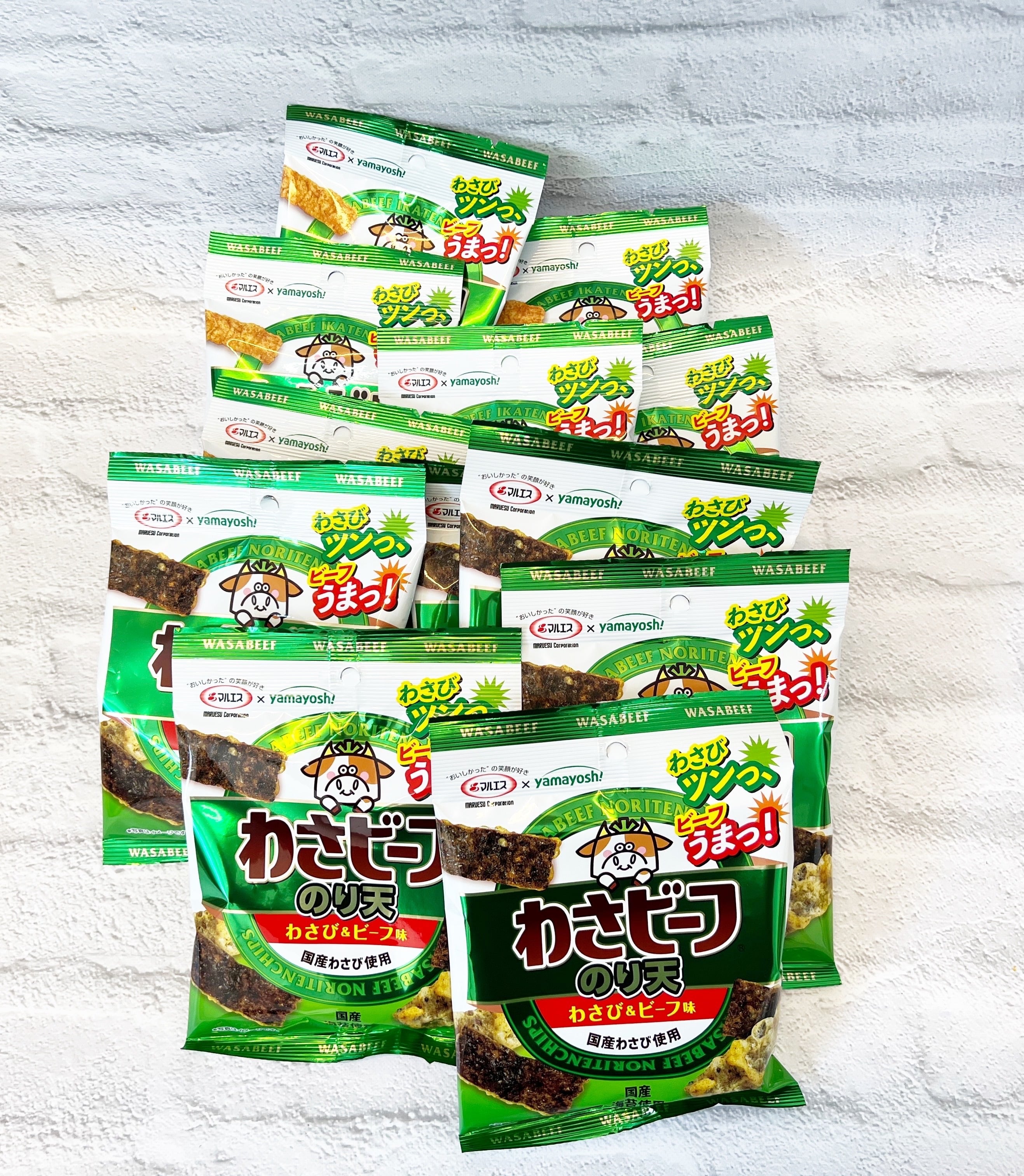 マルエス のり&イカ天 ワサビーフ味 20g×12p | 福山市でコストコ商品を