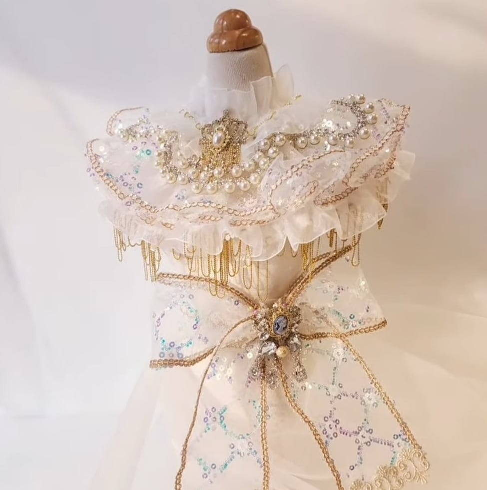 予約【PARTYC】Gold Rain Cape (2color)