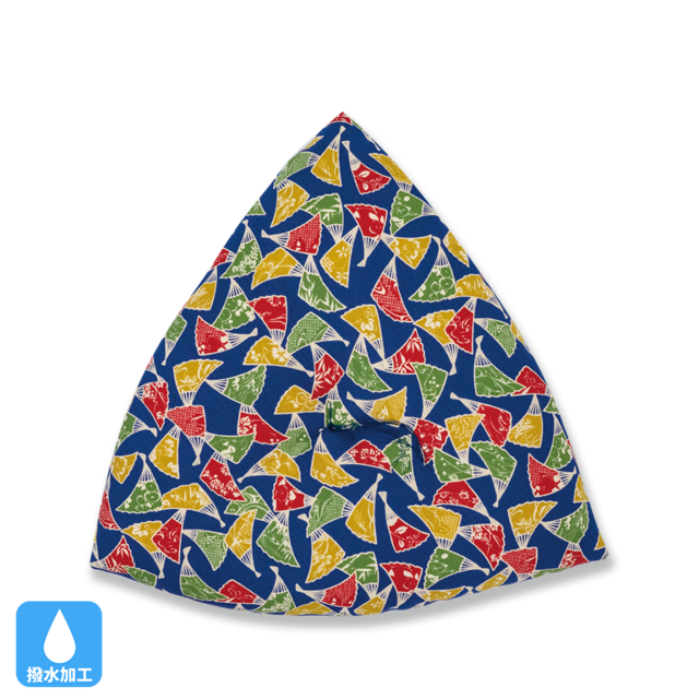 三角腰枕（大）扇子　BB（紺）