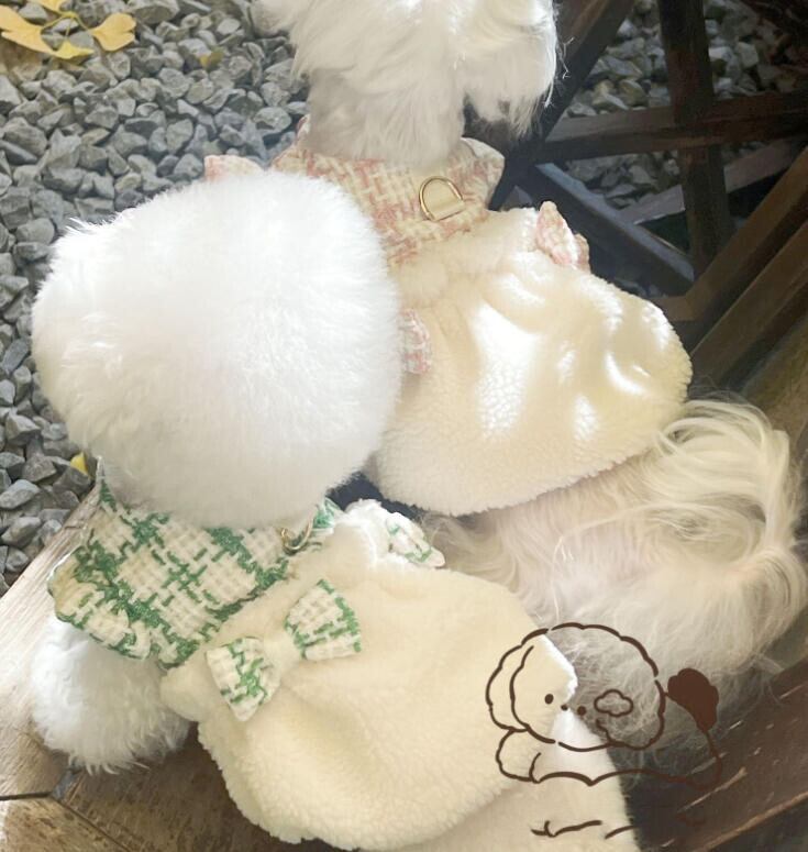 〖予約〗3102491 チェックボアリボンワンピース