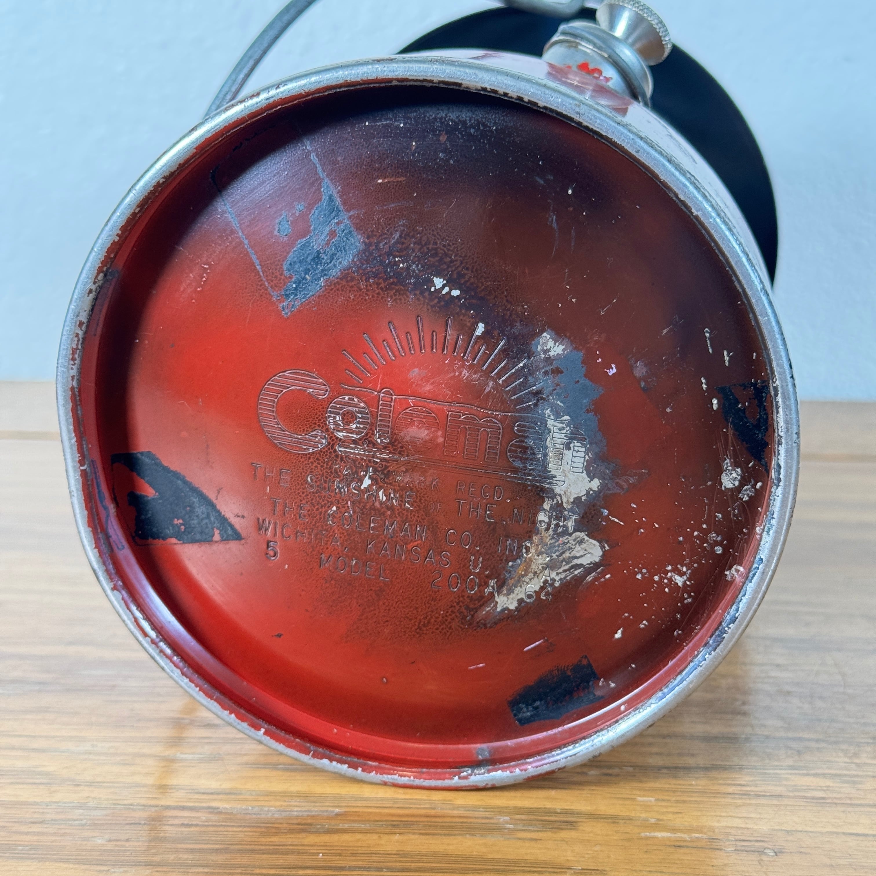 1964年2月 コールマン 200A ランタン （レッドボーダー）s72 コールマン 200A 1964年5月 レッドボーダー ランタン COLEMAN