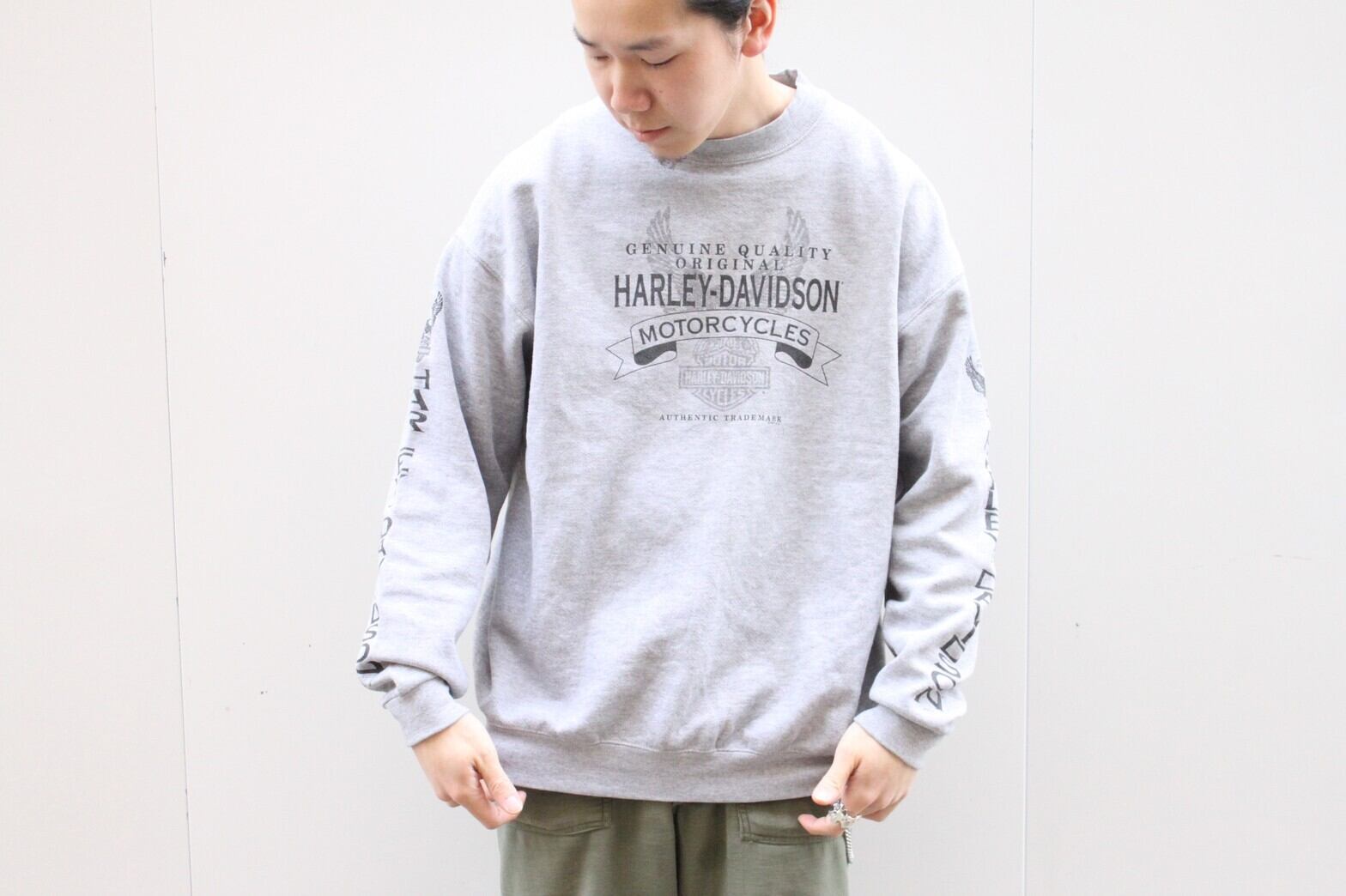 90s (1998) Harley Davidson Print Sweat USA製