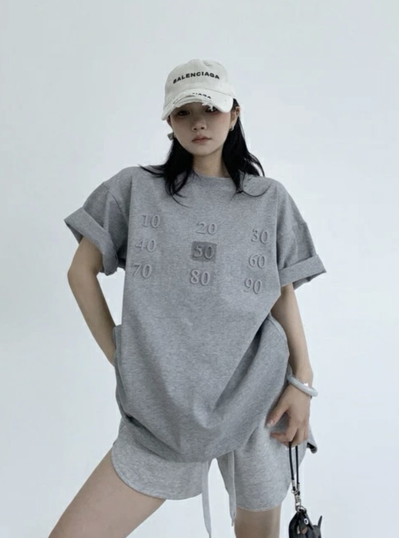 OISIS018 3Dナンバー刺繍Tシャツ