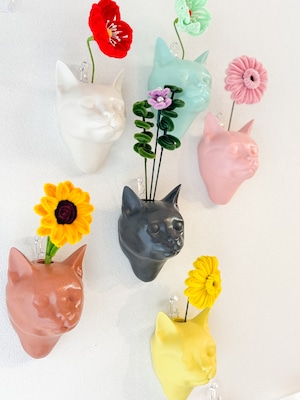 CAT WALL FLOWER VASE【BASIC】