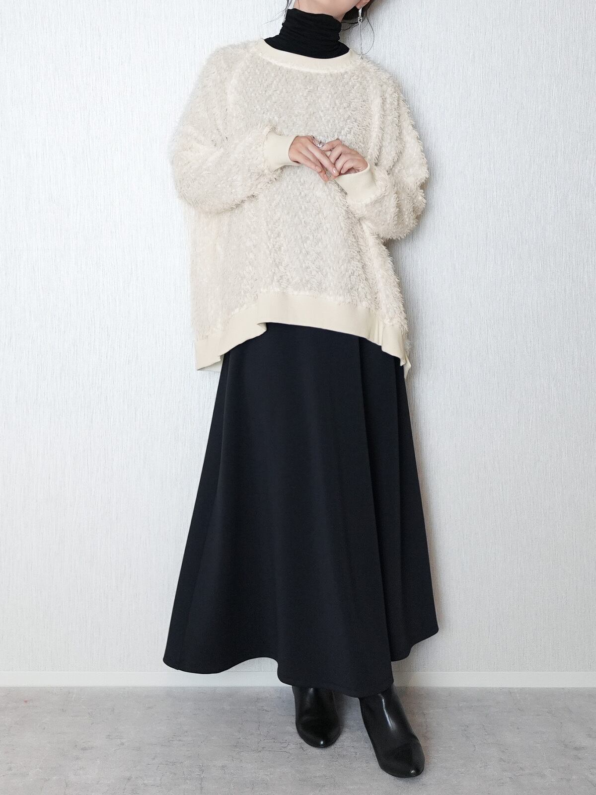 ダンボールフレアスカート / ブラック | SOIL VILLAGE