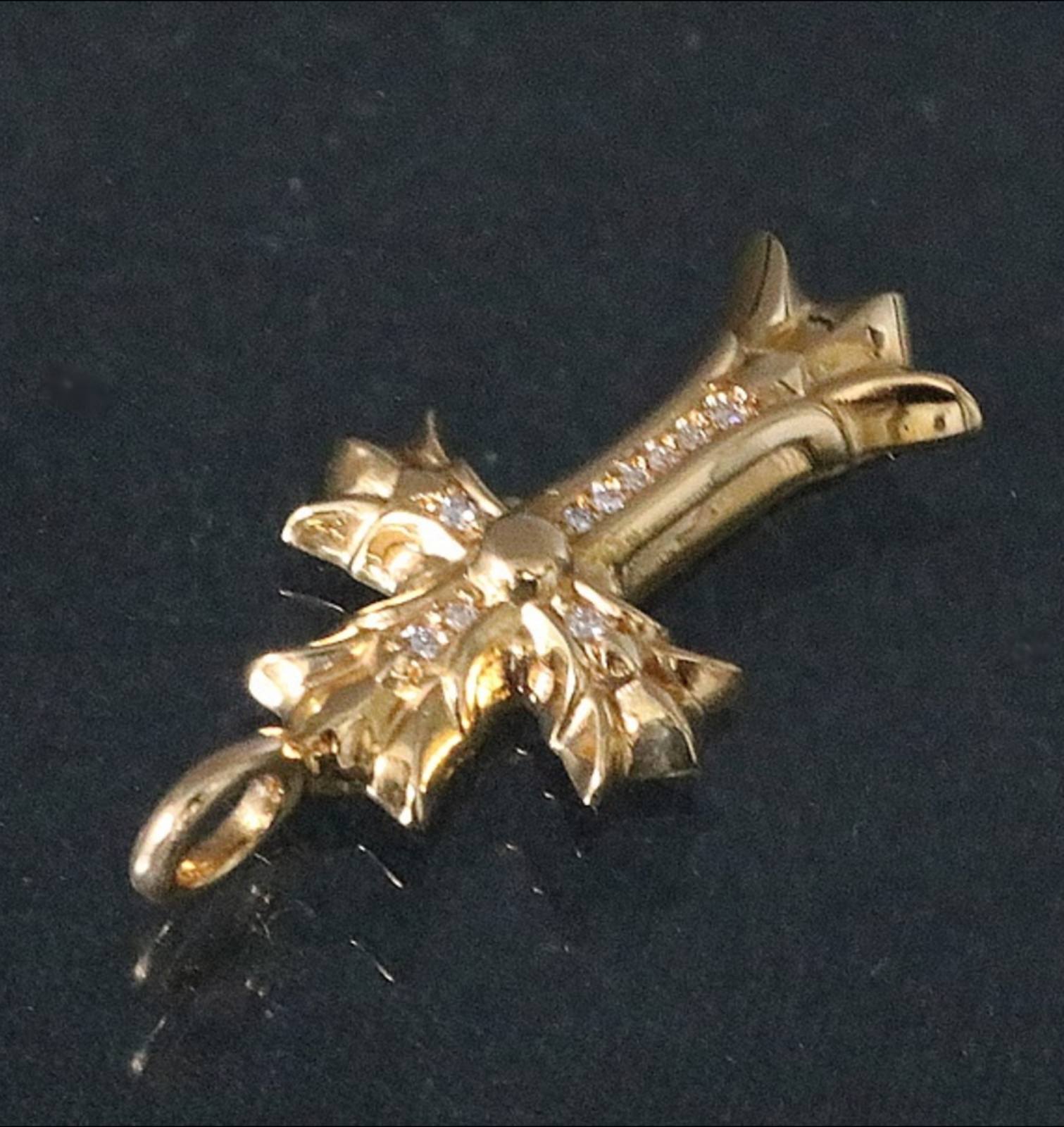 CHROME HEARTS クロムハーツ 22K ダブルCHクロス XS パヴェ CHROME HEARTS クロムハーツ 22K ダブルCHクロス XS パヴェ