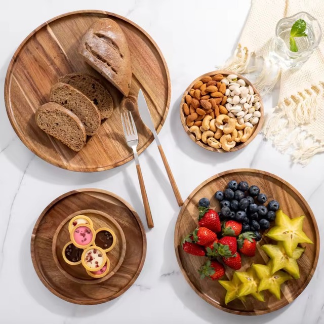 【オーダー品】アカシアウッドサークルﾌﾟﾚｰﾄXL  AE3517072