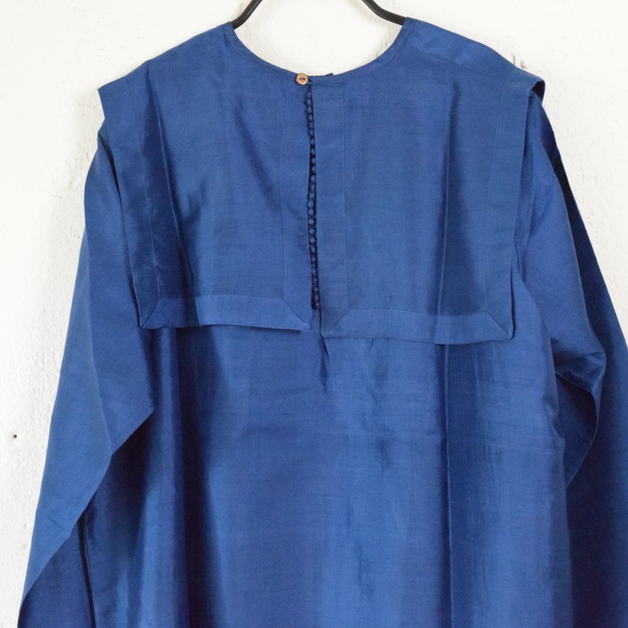 【定番】BUNON(ブノン) Back Button Sailor Blouse カディシルク セーラーカラー ブラウス