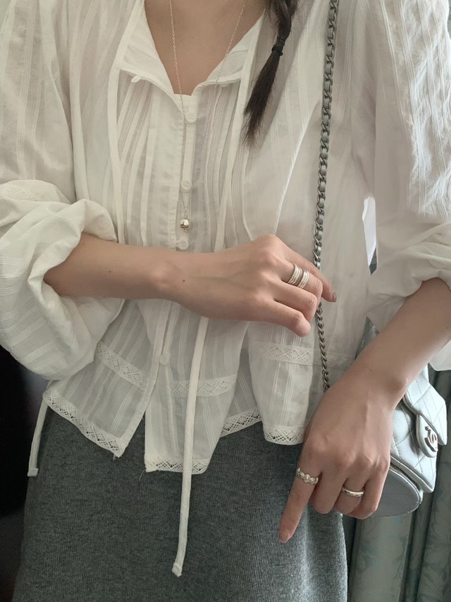 (予約) mellounge  / pintuck blouse 1color